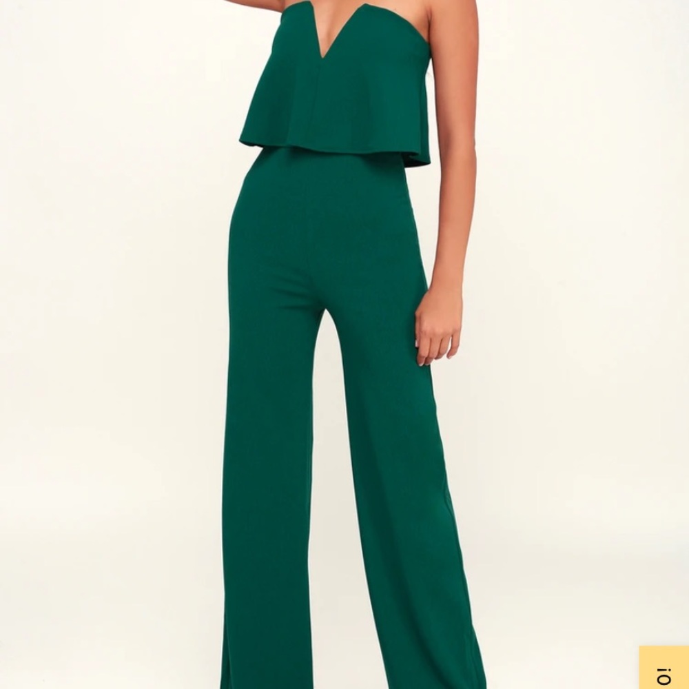 Lulus Power of Love Emerald Green Jumpsuit